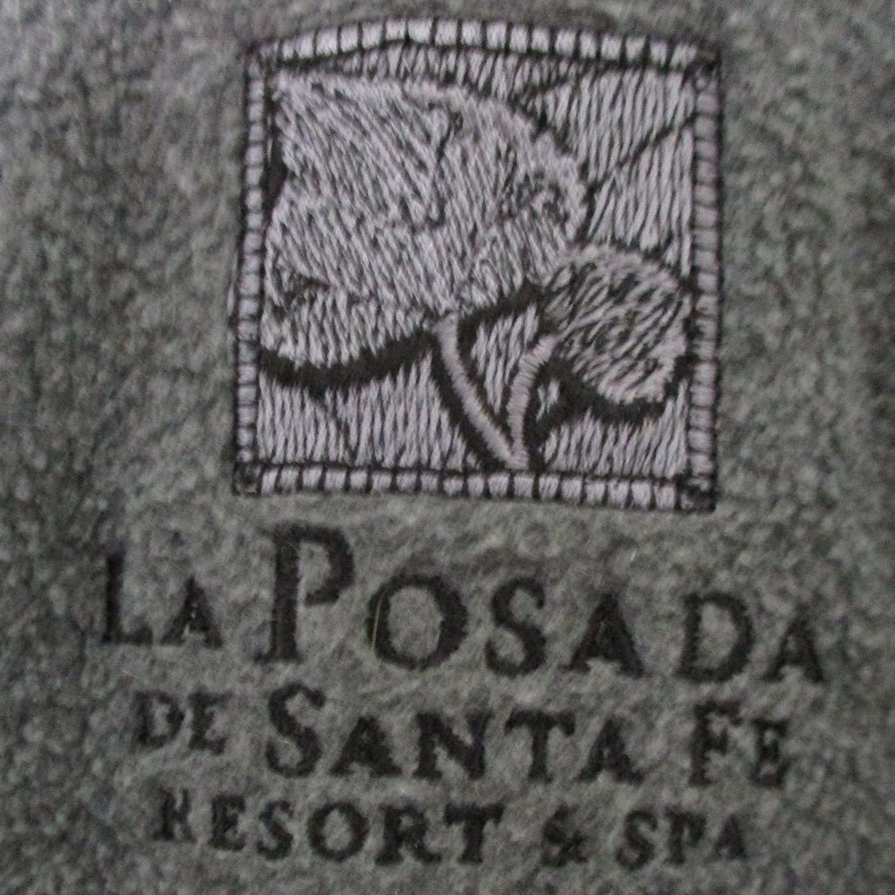Mens L/S Full Zip "La Posada de Santa Fe Resort & Spa" Gray Fleece Sweater-XXL*